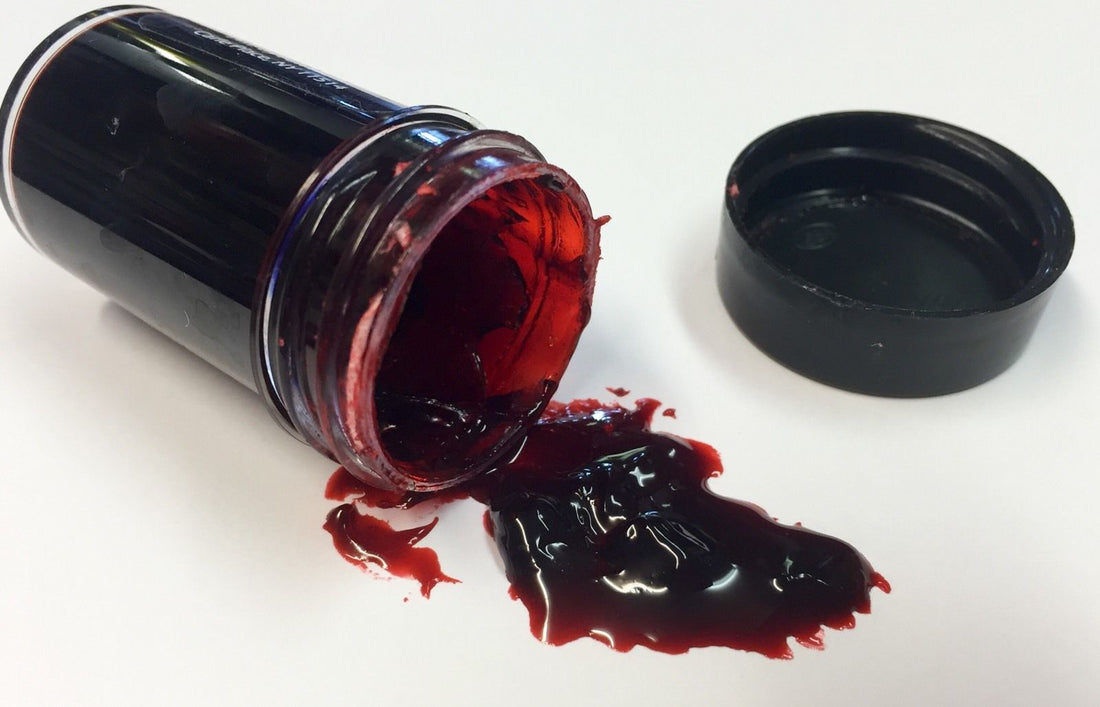 Fresh Thick Dark Fake Blood Scab Special Realistic Effects 1oz Sets Into Place